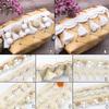 1 Yard White Cotton Tassel Lace Trim Webbing Fabric Handmade Beaded Ball Diy Curtain Clothing Sewing Craft Accessory