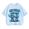 SIX SEVEN Kids Cotton TShirt Adult Boys Girls Family Matching Casual TeeRetro Pixel Cartoon Number Print Birthday Summer Tops