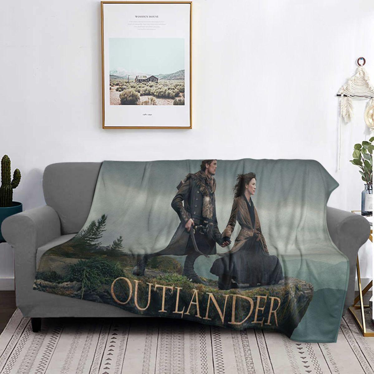 Exquisite Fashion Items Unisex Jamie Fraser Outlander Television Camping Blankets Soft Warm Flannel Throw Blanket Bedding For Bed Room Picnic Travel Home Couch