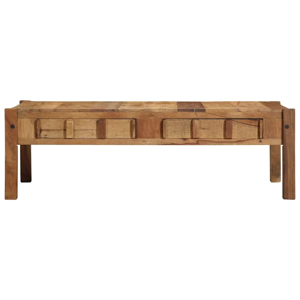 Coffee Table Brown 110 X 54 X 35 Cm Solid Upcycled Wood