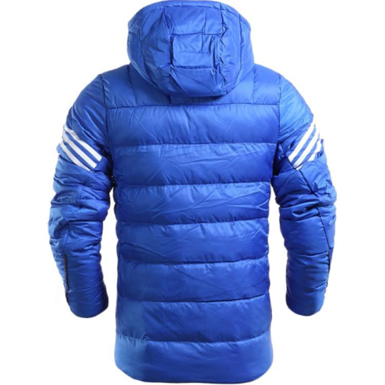 Adidas Sports Training Series Striped Comfortable Zipper Down Jacket Men Jackets Blue AB4629