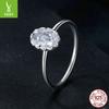 Bright Beauty One Carat Mozzarella Diamond Ring Wedding Ring, Light Luxury Temperament S925 Sterling Silver Ring