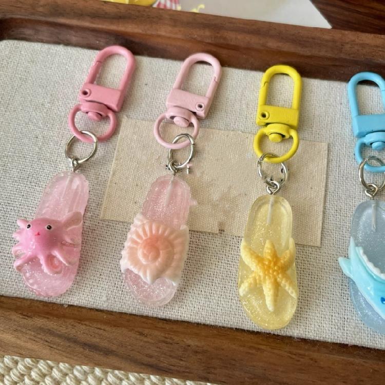 Cute Ocean Charm Animal Key Chain Key Accessory Vibrant Resin Charm Ornament For Daily Use Adults