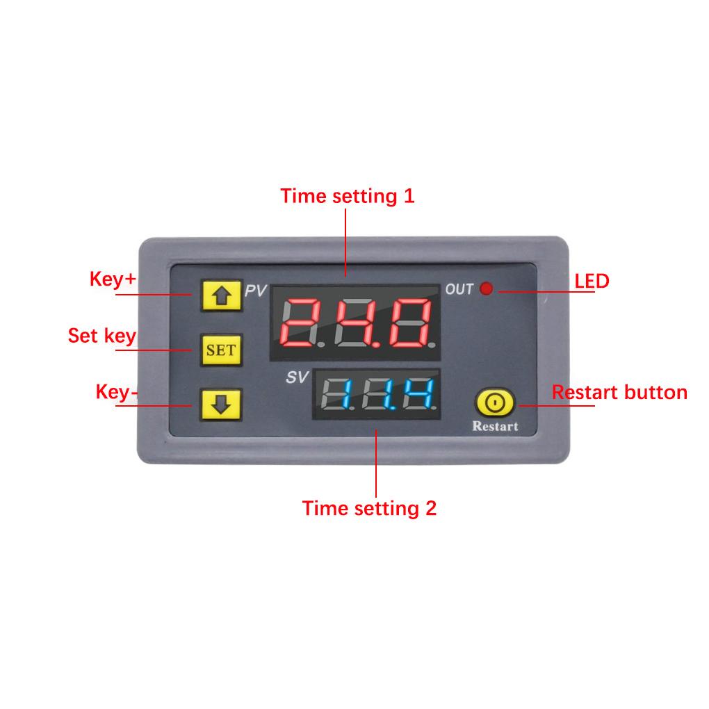 Controlador de interruptor de controle de relé de atraso de tempo, peças de reposição