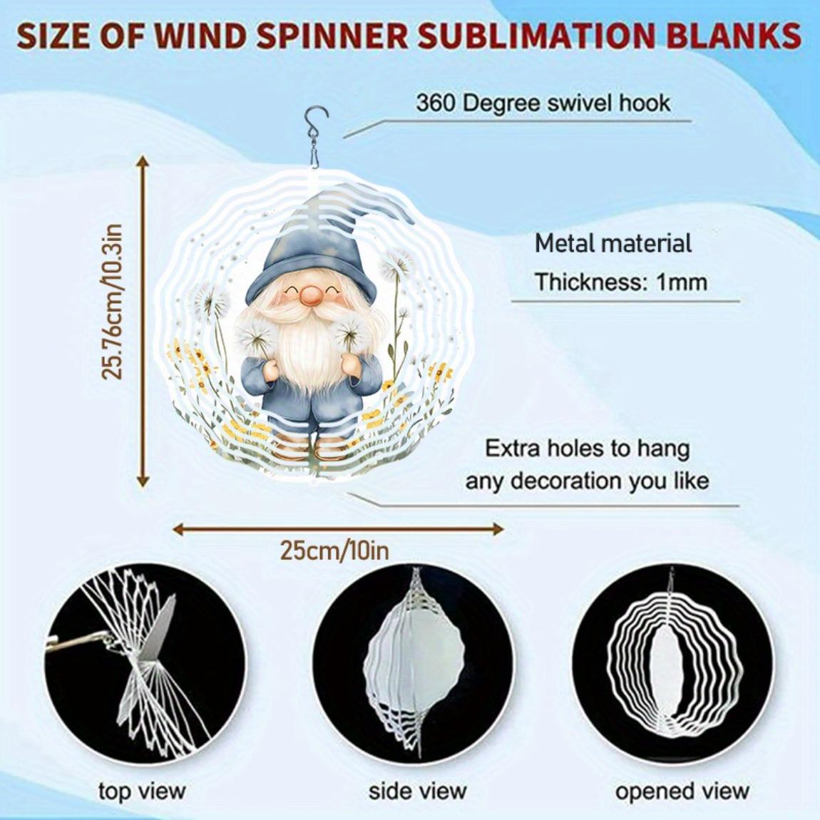 

Metal Wind Chime with Rotating Flower Gnome Design for Outdoor Garden Yard Decor No Battery Needed Christmas Thanksgiving Gift