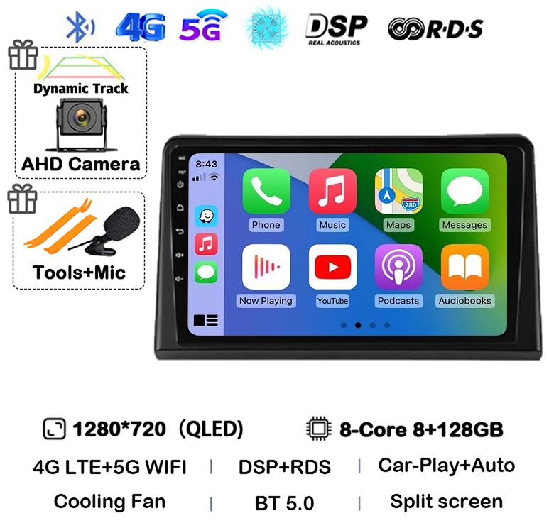 Android 14 Carplay Auto Car Radio For Renault Express 2021 Multimedia Video Player GPS Navigation Autoradio 360 Camera Stereo