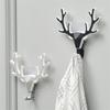 Schwarz Hirsch Horn Wand Hängen Haken 3D Elch Kopf Anhänger Rack-Home Wand Dekor
