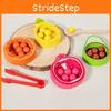Color Educational Wooden Matching Toy With Fruit Bead Clips For Early Learning