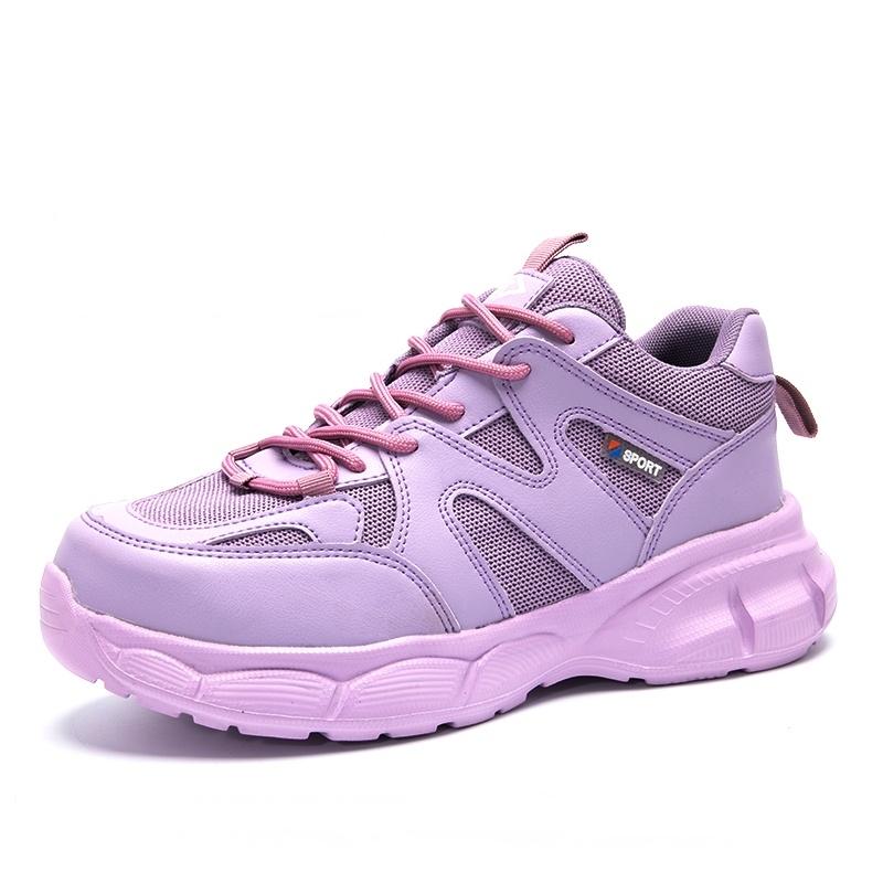 

Легкая женская защитная обувь Мужская рабочая обувь со стальным носком Нескользящие рабочие кроссовки с защитой от проколов Защитные защитные ботинки 39 розовый