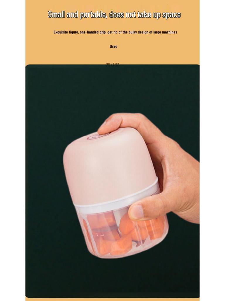 Electric Mini Food Processor & Grinder: Baby Food, Garlic, Meat, and Paste Maker