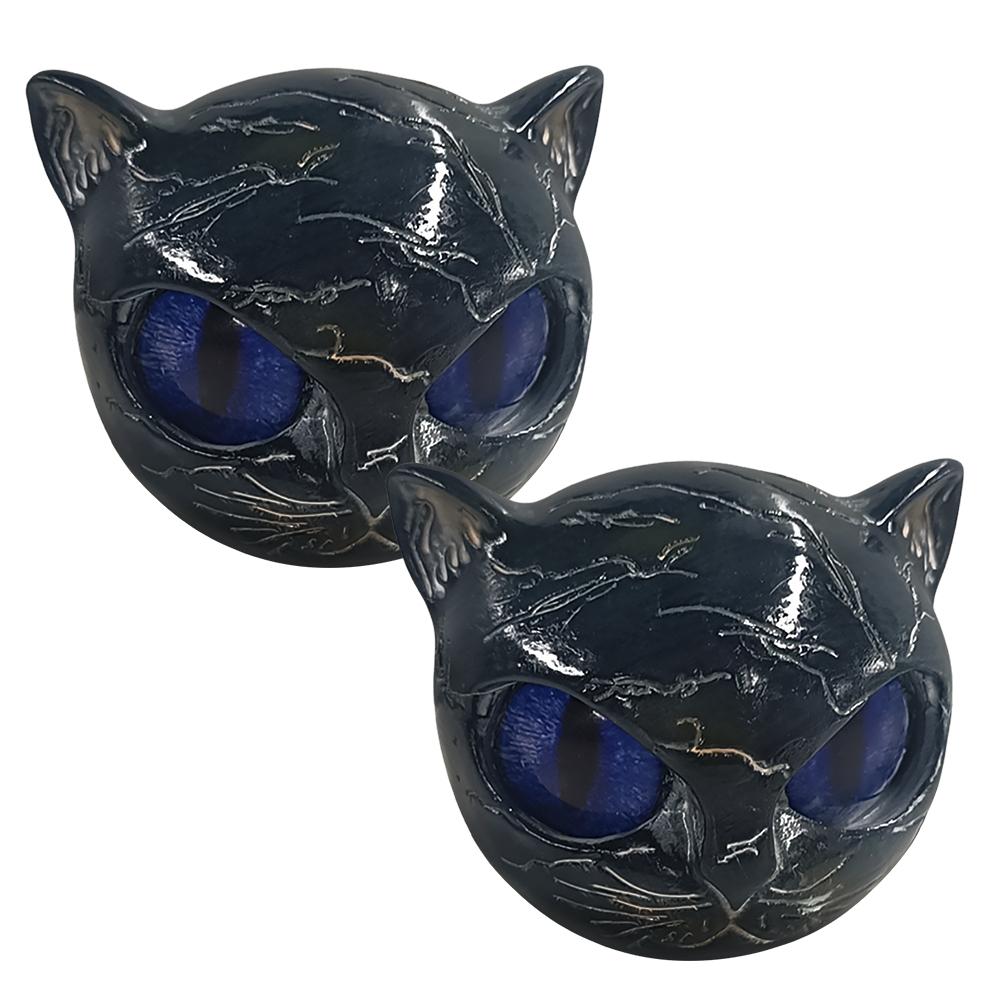 Katt Stein Skulptur Dekorativ Kunst Statue Katt Stein Statue for Halloween Soverom Bokhylle Dekorasjon