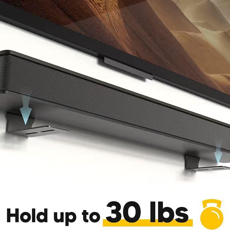 2PCS Carbon Steel Soundbar Wall Mount Bracket - Easy Install