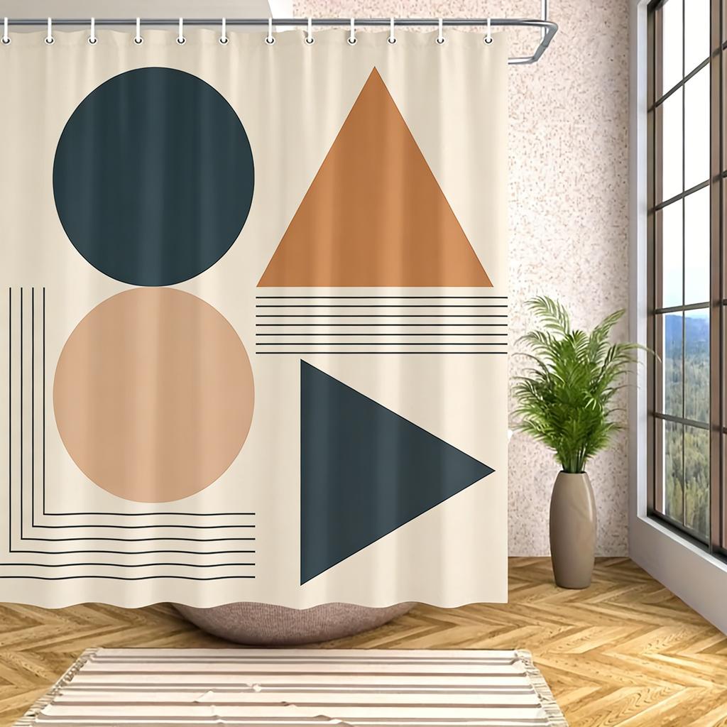 Spiral Galaxy in Deep Space with Asteroids Waterproof Shower Curtain for Cosmic Bathroom Decor