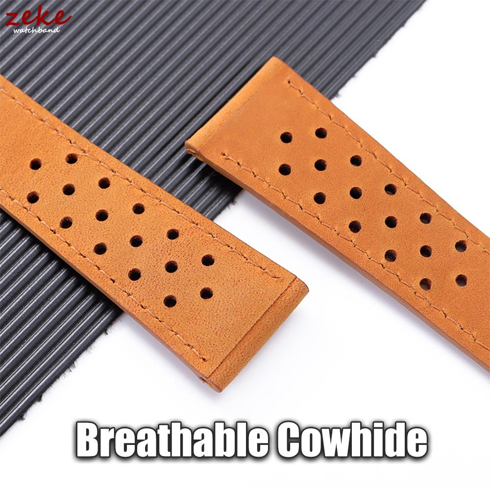 Breathable Cowhide Watch Strap for Tag Heuer for Carrera Watch Band 20mm 22mm 24mm Matte Leather Wristband Men Women Bracelets