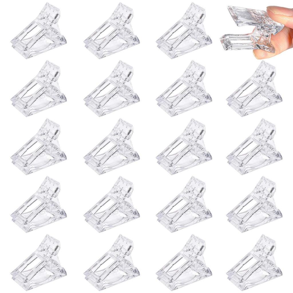Nail Art Tool Set: Extension Nails with Crystal Molds & Clip, Paperless Forms, Multi-Size Tip Clips