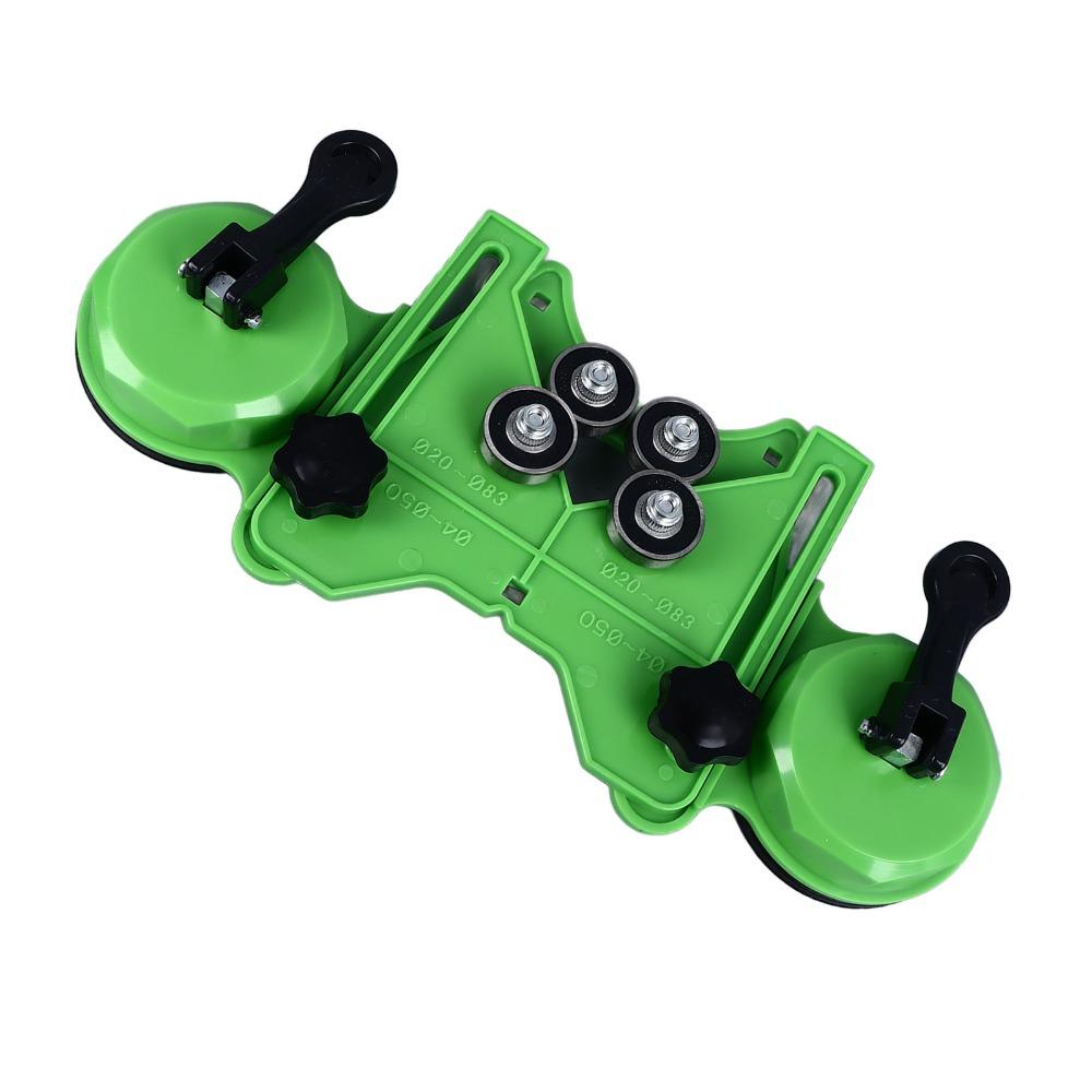 Adjustable Drill Guide Jig Double Vacuum Suction Bases Tile Hole Cutter  For Ceramic Tile