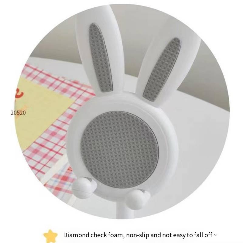 Pink Phone Holder Desktop Cell Phone Stand For iPhone 13 14 Samsung Smartphone Adjustable Lovely Rabbit Cartoon Table Support