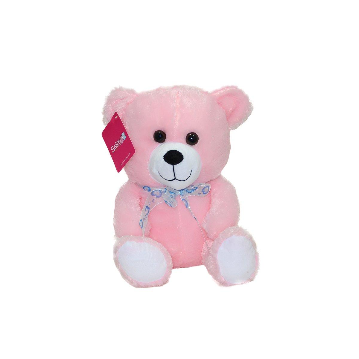

1181 Selay, Сидящий медведь розовый 30 см