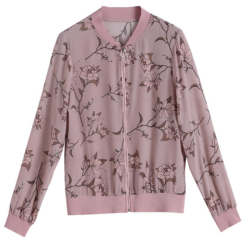 Women's Long Sleeve Chiffon Zipper Jacket - Loose, Lightweight Cardigan for Spring and Autumn 2025, Ideal for Summer Sun Protection.