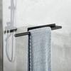 Bathroom Towel Racks No Drill Double Adhesive Towel Bar Stainless Steel Matte Black Towel Holder for Bathroom Kitchen