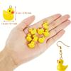 50Pcs Luminous Colored Small Yellow Duck Pendant Cute Duck Mini Resin Charms Bulk For Diy Earrings Jewelry Accessories Keychain