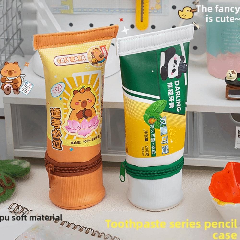 Simulation Toothpaste Stationery Bag Large Capacity Toothpaste Pencil Case Toothpaste Pen Bag  Kids
