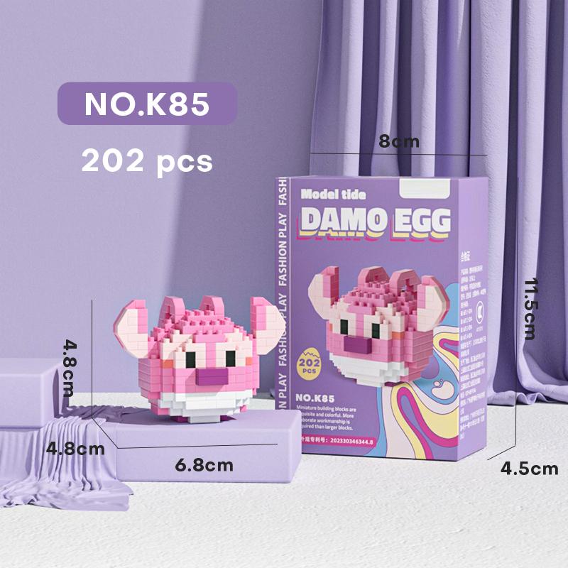 MINISO Sanrio Disney Anime Cartoon Actionfiguren Diamant Mikro Kleine Partikel Bausteine Hello Kitty Stitch Kinderspielzeug
