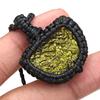 Moldawite Macrame Thread Gemstone Handmade Jewelry 20-36''Ad Pendant Unisex