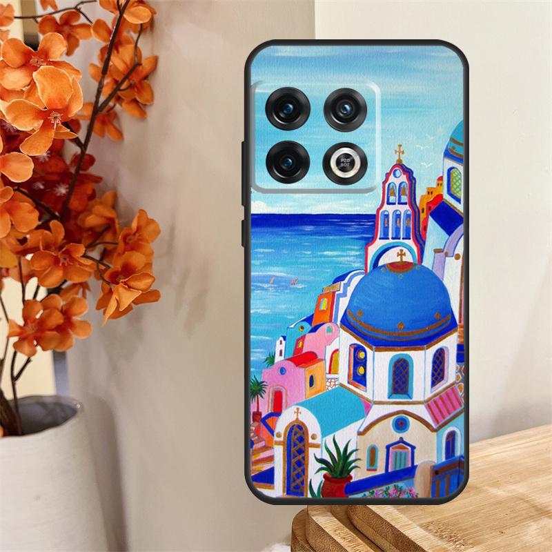 Oia Santorini Greece Funda For OnePlus 12 12R 13 13R 11 10 Pro 8T 10T OnePlus Nord 4 CE 2 3 Lite N30 N20 N10 Case