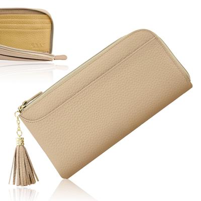 [GRAV] [Soft and Comfortable To the Touch] (Featured In Magazines) Women's Genuine Leather Long Wallet (Thin and Lightweight) Slim Design with