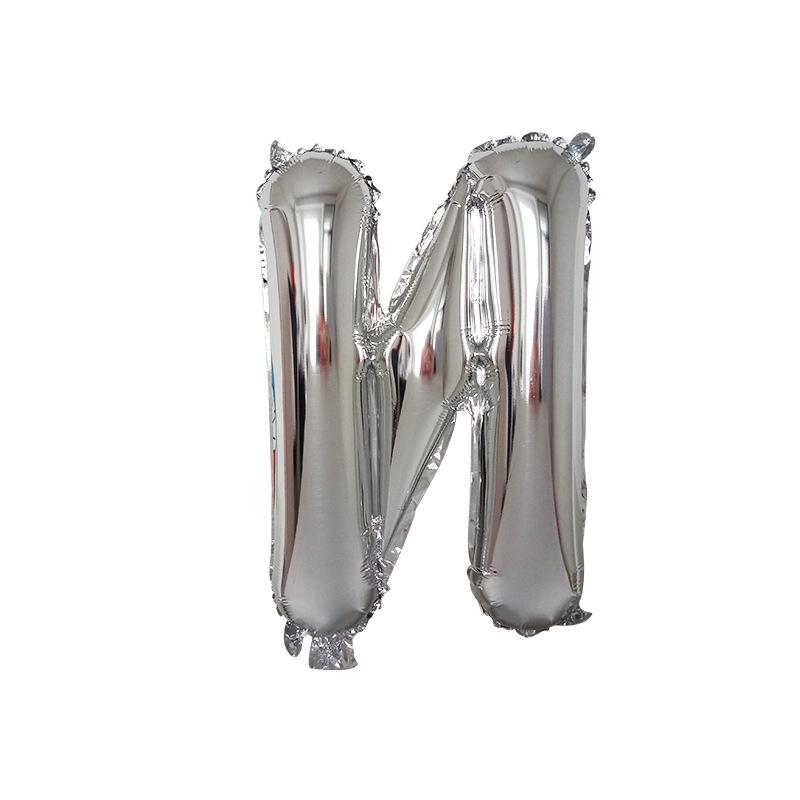 50pcs Letter Balloon Aluminum Foil 50 Cm Bright Gold Silver Aluminum Film Letter Balloon