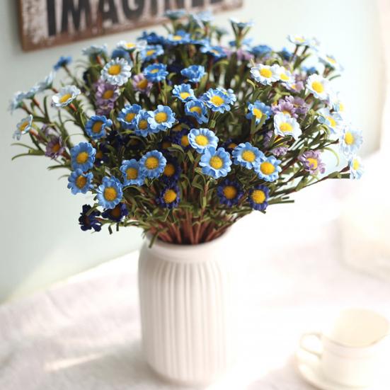 Artificial Fake Silk Daisy Flower Bouquet Home Wedding Party Decoration 8 Heads