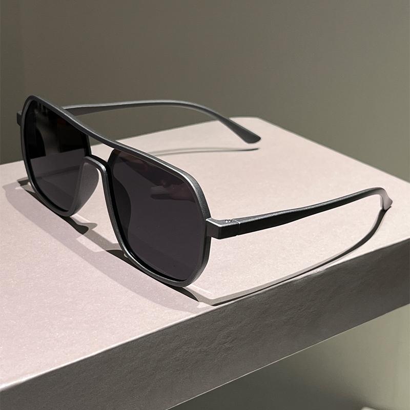 Popular Irregular Rim Sunglasses Men Fashion Vintage Double Bridge Shades Eyewear Women Trendy Brand Design Mirror Sun Glasses