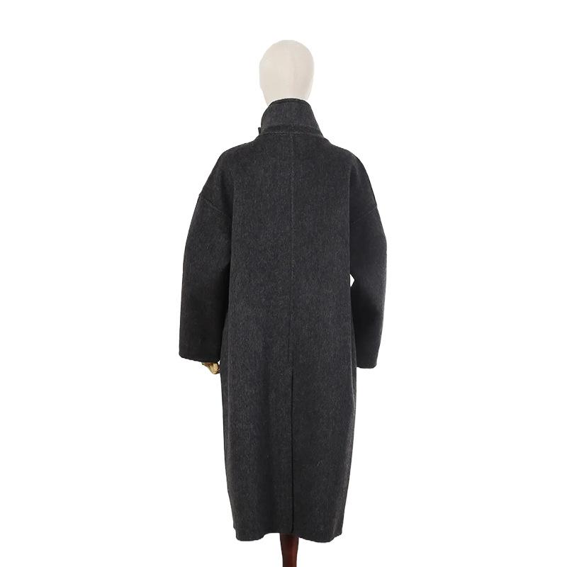 Autumn and Winter New Wool Double-sided Woolen Coat New Long Stand-up Collar Wool Coat Coat