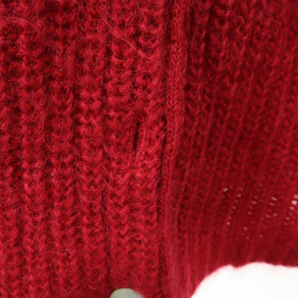 MODA INT'L 80er Mohairmischung Vintage Langarm Strickjacke L Rot Damen Gebraucht