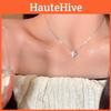 Elegant Star Shape Zircon Necklace For Women With Silver Finish For Casual Wear