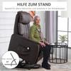 Relaxing Chair Electric TV Recliner with Stand-Up Assist, Reclining Function, TV Chair with Footrest, Side Pocket, Remote Control, for Living Room