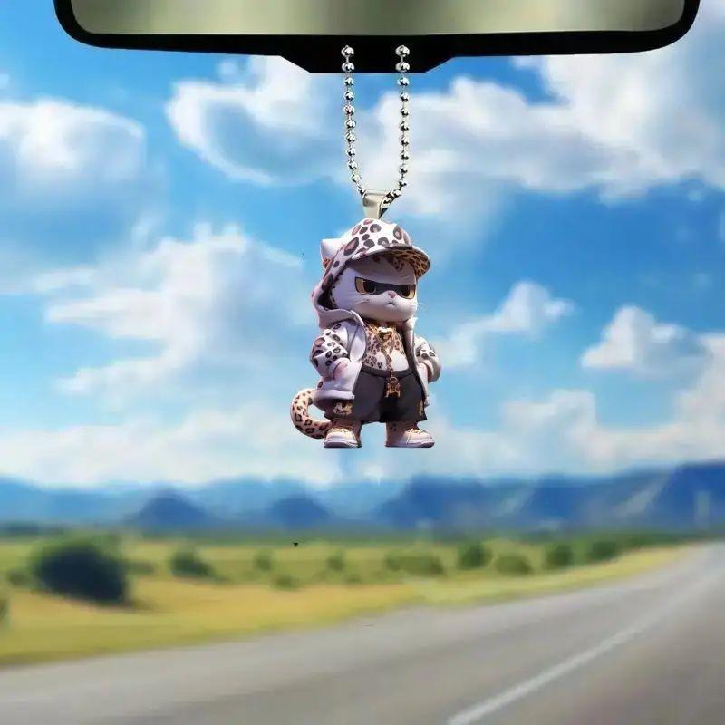 Delightful Acrylic Car Rearview Mirror Pendant For Unique Interior Decoration
