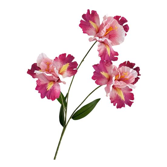 Iris Artificial Flower Realistic Faux Iris Flowers 33" Soft Fabric Indoor Outdoor Decor for Wedding Bridal Bouquets