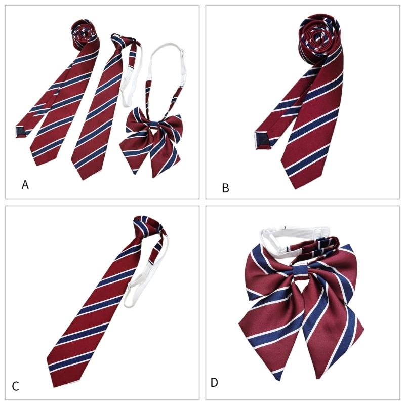 1pc/3PCS Neckties for Teen Girl Banquets Masquerades Necktie British Style Cute Neckwear Female Uniform Bowknot Necktie