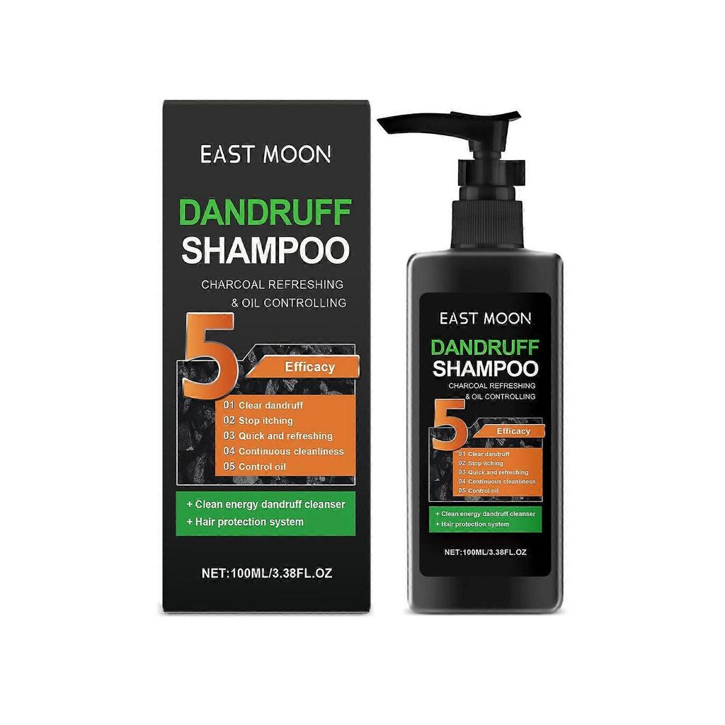 Men Charcoal Oil Removal Shampoo Charcoal Anti-Dandruff Fluffy Refreshing Non-Greasy Hair Treatment