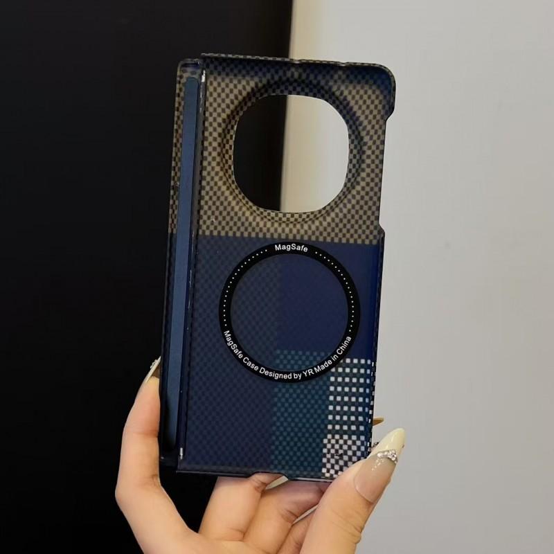 Magnetic Snap-on Phone Case Mate X7 Galaxy Z Fold8 With Carbon Fiber Mid-Hinge Design PC Material