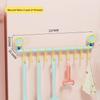 Dopamine Kitchen Plastic Suction Cup Hook Bathroom Slide Rail Hook No Punching Hanging Pole Storage Rack Portable Home Decor