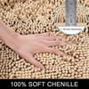 1 Stück 40*60cm Kamelfarben Weicher und Saugfähiger Chenille Badteppich Rutschfest Schnelltrocknend Duschteppich für Zuhause Badezimmerteppich Badematten