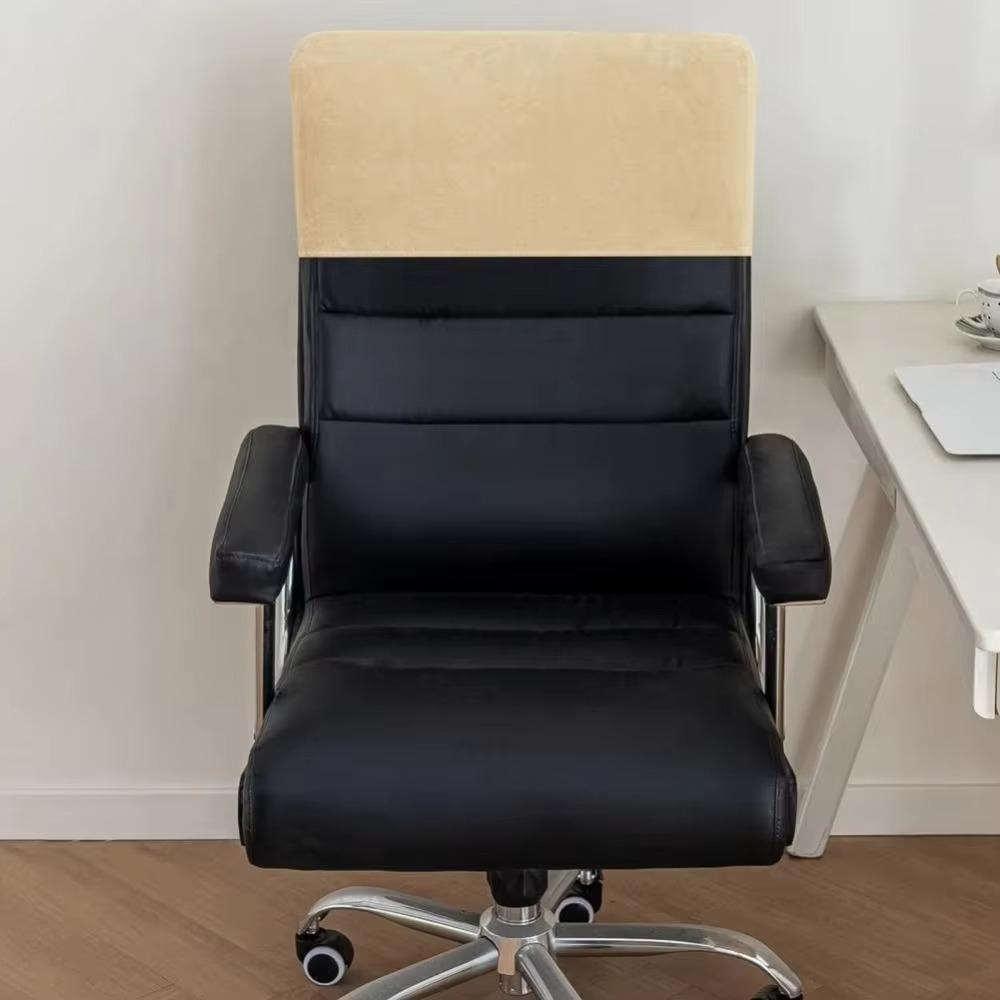 Dust-proof Chair Backrest Protector Velvet Elastic Chair Back Cover Office Chair