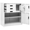 vidaXL Büroschrank Weiß 90x40x102 cm Stahl