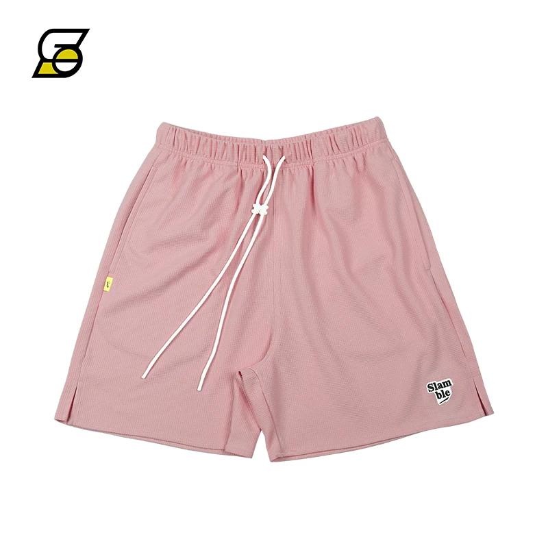 Waffle Pure Color American Fashion Brand Athleisure Shorts S розовый