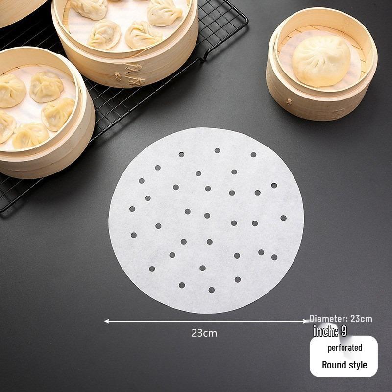 Disposable Non-Stick Steamer Mat for Mantou Baozi - Heat-Resistant Silicone Oil Baking Paper