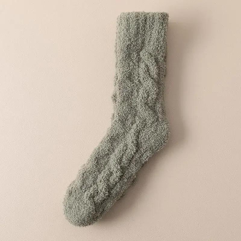 Coral Fleece Thick Sock Winter Unisex Plush Anti Slip Thicken Thermal Warm Socks Women Men Floor Home Sleep Fluffy Soft Hosiery