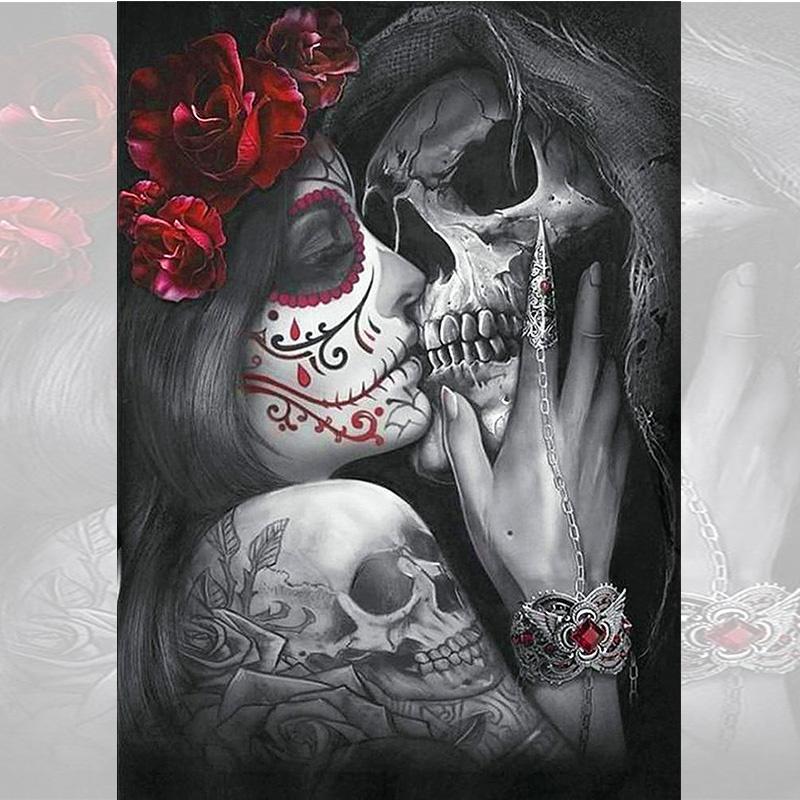 5D New Collection 2025 Diamond Embroidery Skull Legends Mosaic Art Kits Scenery Hanging Paintings Cross Stitch Gift